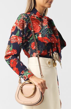 Женская сумка nile small CHLOÉ светло-бежевого цвета по цене 107500 руб., арт. CHC17US301HEU | Фото 5 Женская сумка nile small CHLOÉ светло-бежевого цвета, арт. CHC17US301HEU | Фото 5