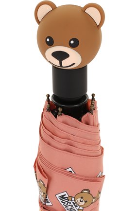 Женский розовый складной зонт с принтом Moschino, арт. 8135-0PENCL0SE купить в ЦУМ | Фото №4 Складной зонт с принтом Moschino розовый | Фото №4