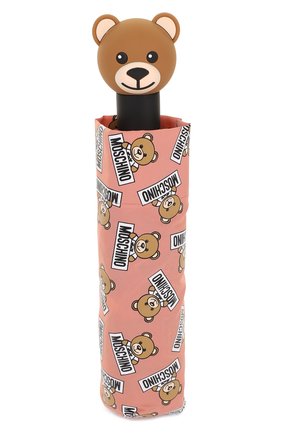 Женский розовый складной зонт с принтом Moschino, арт. 8135-0PENCL0SE купить в ЦУМ | Фото №5 Складной зонт с принтом Moschino розовый | Фото №5