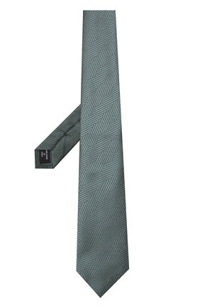 Мужской шелковый галстук с узором GIORGIO ARMANI темно-зеленого цвета, арт. 360054/8A936 | Фото 2 (Материал: Шелк, Текстиль; Статус проверки: Проверено; Принт: С принтом)
