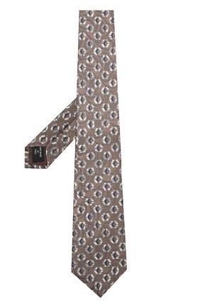 Мужской шелковый галстук с узором GIORGIO ARMANI коричневого цвета, арт. 360054/8A801 | Фото 2 (Материал: Шелк, Текстиль; Статус проверки: Проверено; Принт: С принтом)