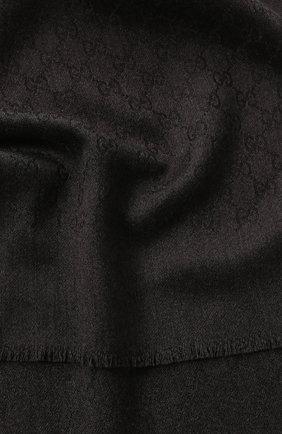 Мужской кашемировый шарф GUCCI темно-серого цвета по цене 45700 руб., арт. 456362/4G201 | Фото 2 Мужской кашемировый шарф GUCCI темно-серого цвета, арт. 456362/4G201 | Фото 2