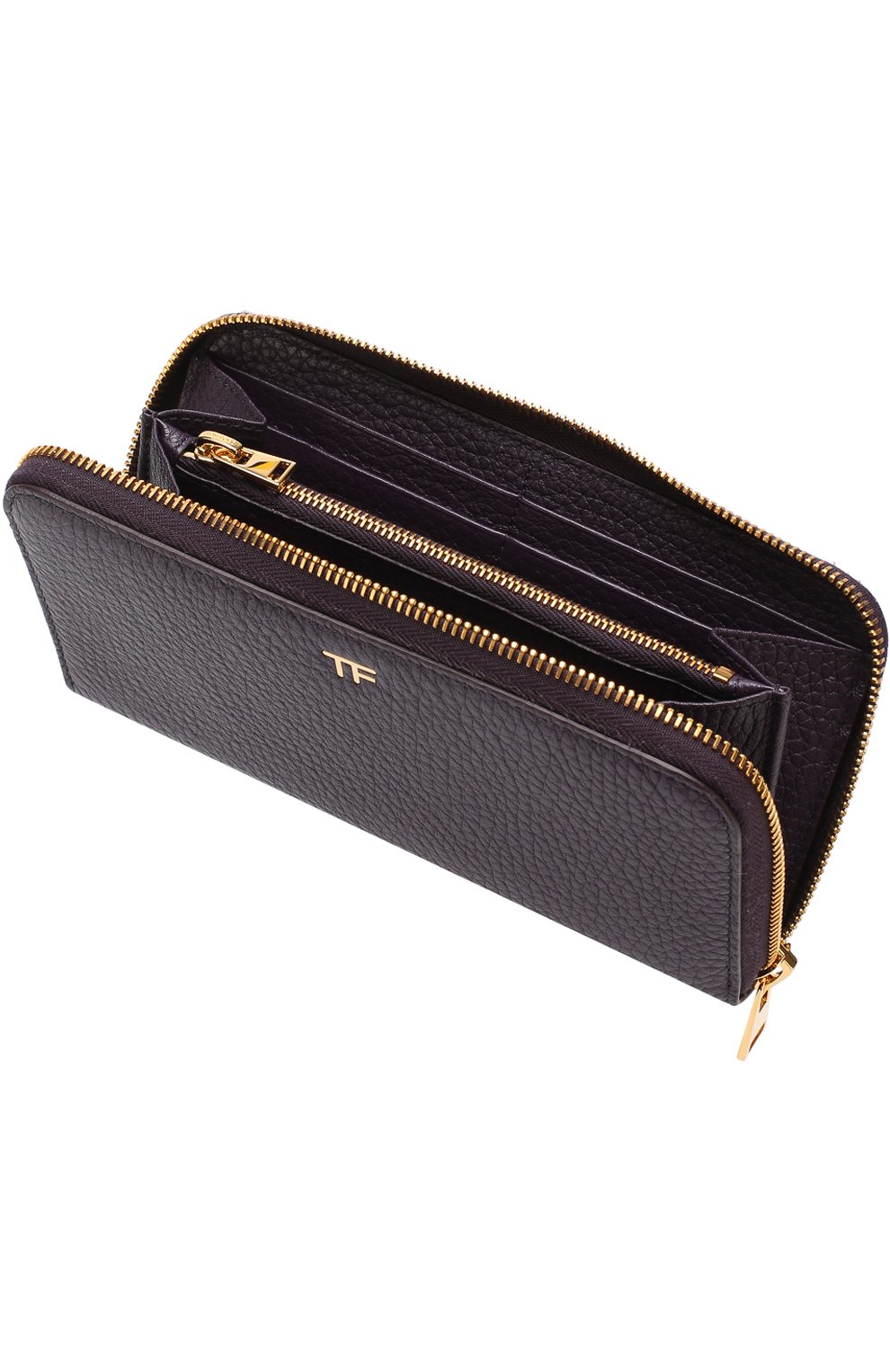 Кожаное портмоне на молнии Tom Ford, бордового цвета, арт. SM190T-CE6 в ЦУМ | Фото №3 Кожаное портмоне на молнии Tom Ford бордового цвета | Фото №3