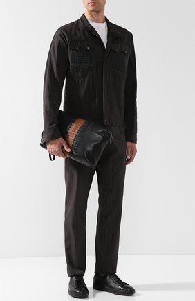 Мужская кожаная сумка для документов с плетением intrecciato BOTTEGA VENETA черного цвета по цене 116500 руб., арт. 507992/VA100 | Фото 2 Мужская кожаная сумка для документов с плетением intrecciato BOTTEGA VENETA черного цвета, арт. 507992/VA100 | Фото 2