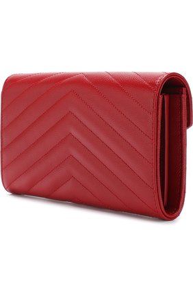 Кожаное портмоне Monogram Saint Laurent, красного цвета, арт. 372264/B0W01 в ЦУМ | Фото №2 Кожаное портмоне Monogram Saint Laurent красного цвета | Фото №2