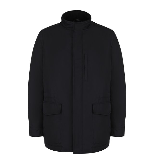 фото Утепленная куртка на молнии с воротником-стойкой brioni