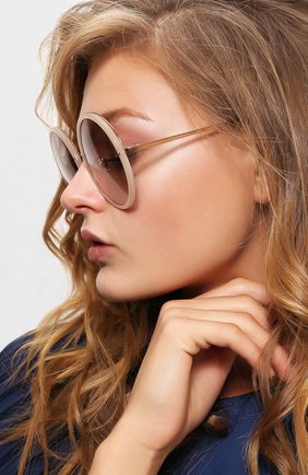 Женские бежевые солнцезащитные очки Linda Farrow, сезон FW 18/19, арт. LFL457C30 SUN купить в ЦУМ | Фото №1 Солнцезащитные очки Linda Farrow бежевые | Фото №1