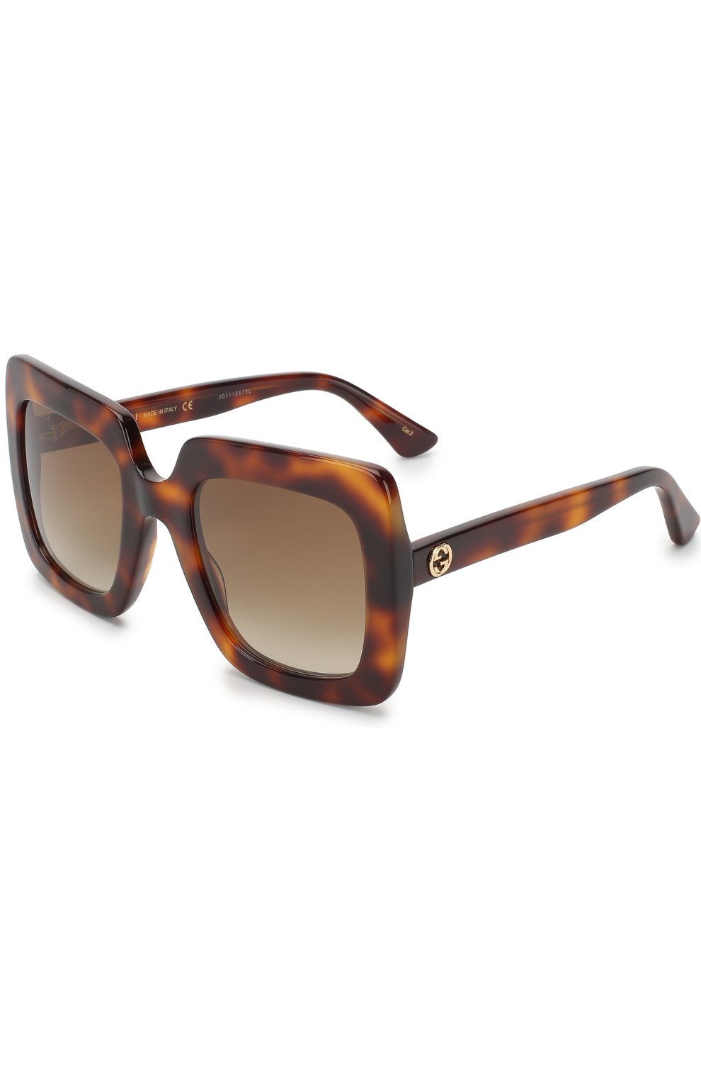 Женские солнцезащитные очки GUCCI коричневого цвета, арт. GG0328 002 | Фото 1