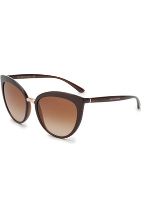 Женские солнцезащитные очки DOLCE & GABBANA коричневого цвета, арт. 6113-315913 | Фото 1 (Тип очков: С/з; Статус проверки: Проверена категория)