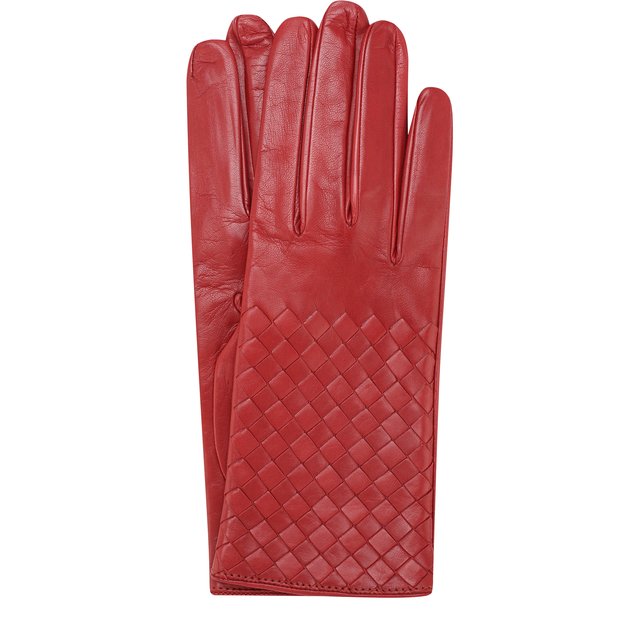 Кожаные перчатки с плетением intrecciato Bottega Veneta 1726050