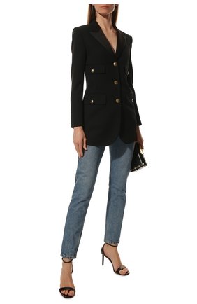 Женские кожаные босоножки amber SAINT LAURENT черного цвета по цене 43800 руб., арт. 487535/AKP00 | Фото 2 Женские кожаные босоножки amber SAINT LAURENT черного цвета, арт. 487535/AKP00 | Фото 2