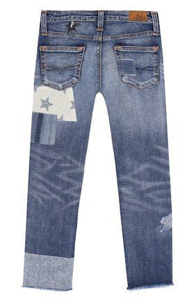Детские джинсы с декоративными потертостями и аппликациями POLO RALPH LAUREN синего цвета по цене 19950 руб., арт. 313689968 | Фото 2 Детские джинсы с декоративными потертостями и аппликациями POLO RALPH LAUREN синего цвета, арт. 313689968 | Фото 2 (Материал внешний: Хлопок; Статус проверки: Проверено; Кросс-КТ: джинсы; Детали: Потертости, Декор; Ростовка одежда: 10 - 11 лет | 140 - 146см, 12 лет | 152 см, 13 - 15 лет | 158 см, 7 лет | 122 см, 9 лет | 134 см)