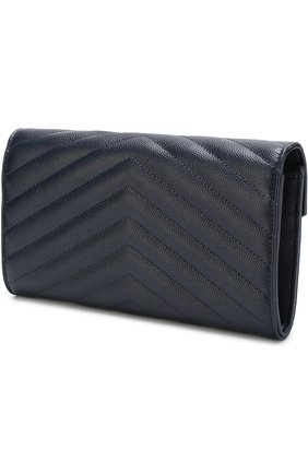 Кожаное портмоне Monogram Saint Laurent, темно-синего цвета, арт. 372264/B0W01 в ЦУМ | Фото №2 Кожаное портмоне Monogram Saint Laurent темно-синего цвета | Фото №2