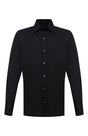 Мужская хлопковая сорочка с воротником кент TOM FORD черного цвета по цене 39650 руб., арт. 4FT195/94S1JE | Фото 1 Мужская хлопковая сорочка с воротником кент TOM FORD черного цвета, арт. 4FT195/94S1JE | Фото 1