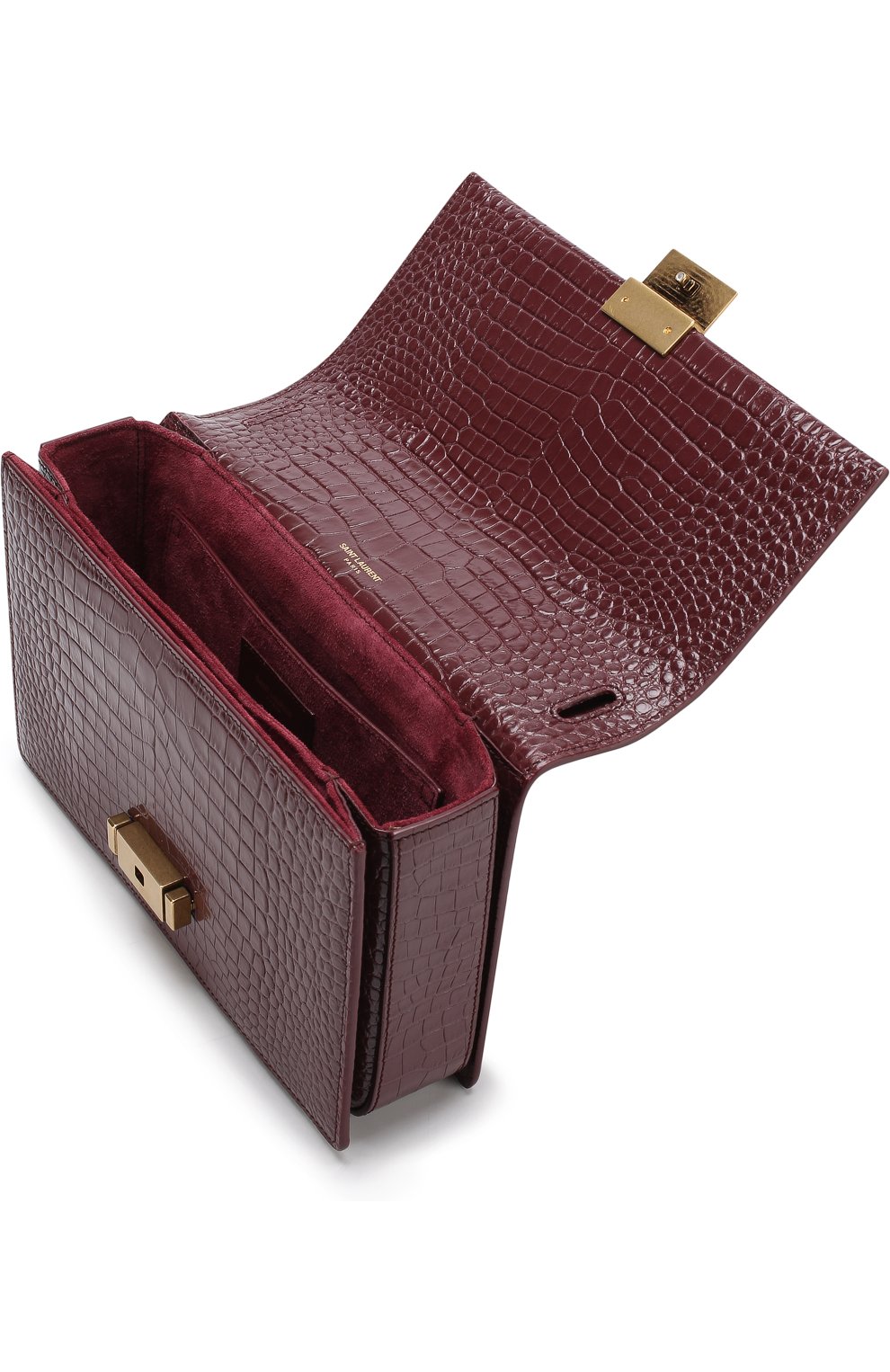 Женская сумка bellechasse SAINT LAURENT бордового цвета по цене 132000 руб., арт. 482044/DND0W | Фото 4 Женская сумка bellechasse SAINT LAURENT бордового цвета, арт. 482044/DND0W | Фото 4