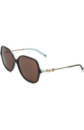 Женские коричневые солнцезащитные очки Tiffany & Co., сезон SS 2018, арт. 4145B-81343G купить в ЦУМ | Фото №1 Солнцезащитные очки Tiffany & Co. коричневые | Фото №1