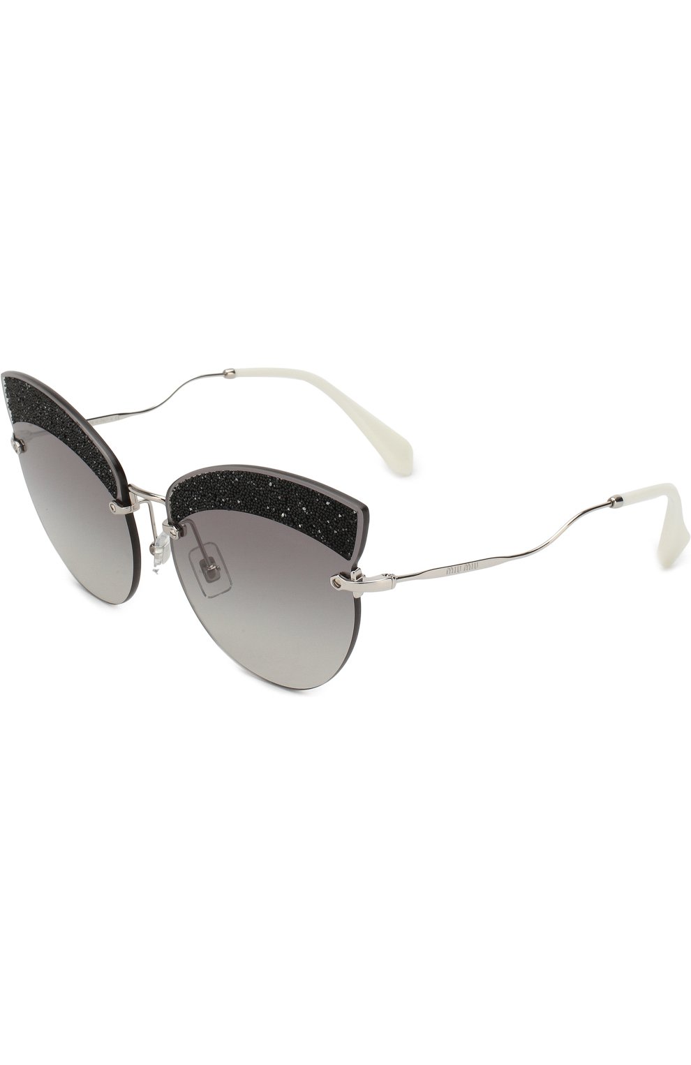Женские солнцезащитные очки MIU MIU светло-серого цвета, арт. 58TS-U983M1 | Фото 1 (Тип очков: С/з; Статус проверки: Требуются правки, Проверена категория)