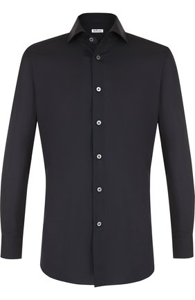 Мужская хлопковая сорочка с воротником акула KITON черного цвета по цене 49500 руб., арт. UCIH0003107 | Фото 1 Мужская хлопковая сорочка с воротником акула KITON черного цвета, арт. UCIH0003107 | Фото 1 (Статус проверки: Проверена категория, Проверено; Рукава: Длинные; Материал внешний: Хлопок; Длина (для топов): Стандартные; Случай: Формальный; Принт: Однотонные; Манжеты: На пуговицах; Воротник: Акула)