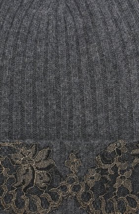 Кашемировая шапка бини с кружевной отделкой Vintage Shades, темно-серого цвета, арт. 13157B в ЦУМ | Фото №3 Кашемировая шапка бини с кружевной отделкой Vintage Shades темно-серого цвета | Фото №3