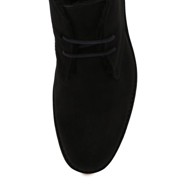 Замшевые ботинки на шнуровке с внутренней меховой отделкой Brioni 4470017