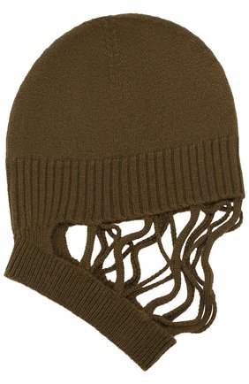 Шерстяная балаклава Rick Owens, темно-зеленого цвета, арт. RP18F4490/M в ЦУМ | Фото №2 Шерстяная балаклава Rick Owens темно-зеленого цвета | Фото №2