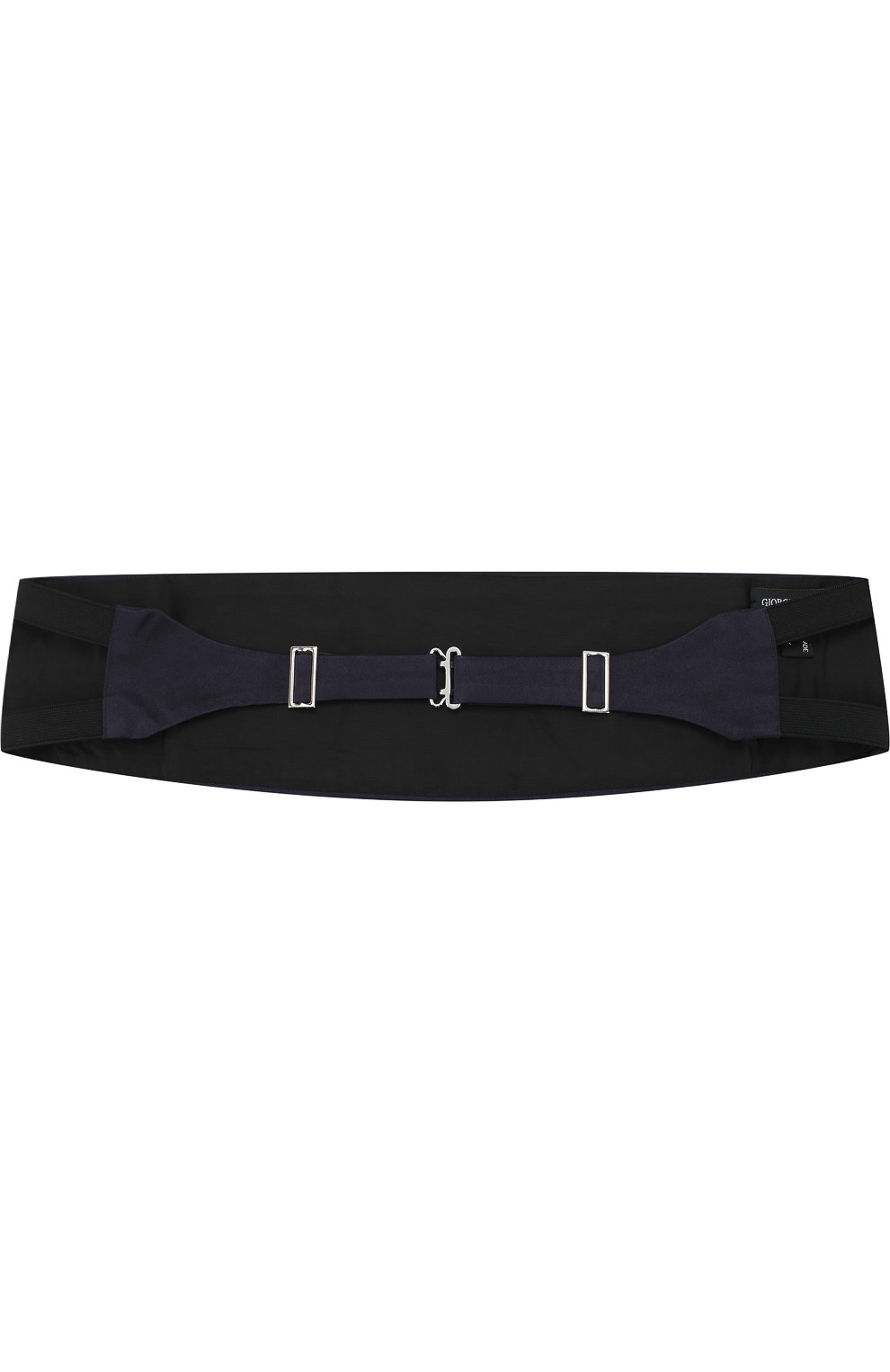 Мужской шелковый камербанд GIORGIO ARMANI синего цвета по цене 26050 руб., арт. 360033/8P998 | Фото 2 Мужской шелковый камербанд GIORGIO ARMANI синего цвета, арт. 360033/8P998 | Фото 2