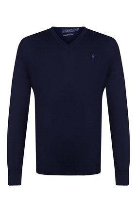 Мужской шерстяной пуловер POLO RALPH LAUREN темно-синего цвета по цене 14400 руб., арт. 710714347 | Фото 1 Мужской шерстяной пуловер POLO RALPH LAUREN темно-синего цвета, арт. 710714347 | Фото 1