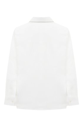 Детская хлопковая рубашка DOLCE & GABBANA белого цвета по цене 17600 руб., арт. L42S56/FU5GK/8-14 | Фото 2 Детская хлопковая рубашка DOLCE & GABBANA белого цвета, арт. L42S56/FU5GK/8-14 | Фото 2 (Статус проверки: Проверена категория; Рукава: Длинные; Материал внешний: Хлопок; Принт: Без принта; Случай: Формальный; Стили: Классический; Ростовка одежда: 10 - 11 лет | 140 - 146см, 12 лет | 152 см, 8 лет | 128 см)