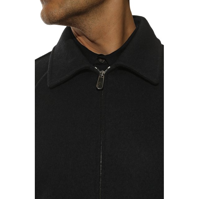 фото Однотонная куртка на молнии из смеси шерсти и кашемира zegna couture