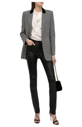 Женские кожаные брюки SAINT LAURENT черного цвета по цене 193000 руб., арт. 496409/Y5RG2 | Фото 2 Женские кожаные брюки SAINT LAURENT черного цвета, арт. 496409/Y5RG2 | Фото 2