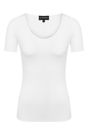 Женская футболка из вискозы EMPORIO ARMANI белого цвета по цене 17700 руб., арт. 8N2M6A/2J85Z | Фото 1 Женская футболка из вискозы EMPORIO ARMANI белого цвета, арт. 8N2M6A/2J85Z | Фото 1