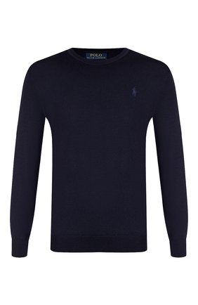 Мужской шерстяной джемпер POLO RALPH LAUREN темно-синего цвета по цене 14400 руб., арт. 710714346 | Фото 1 Мужской шерстяной джемпер POLO RALPH LAUREN темно-синего цвета, арт. 710714346 | Фото 1