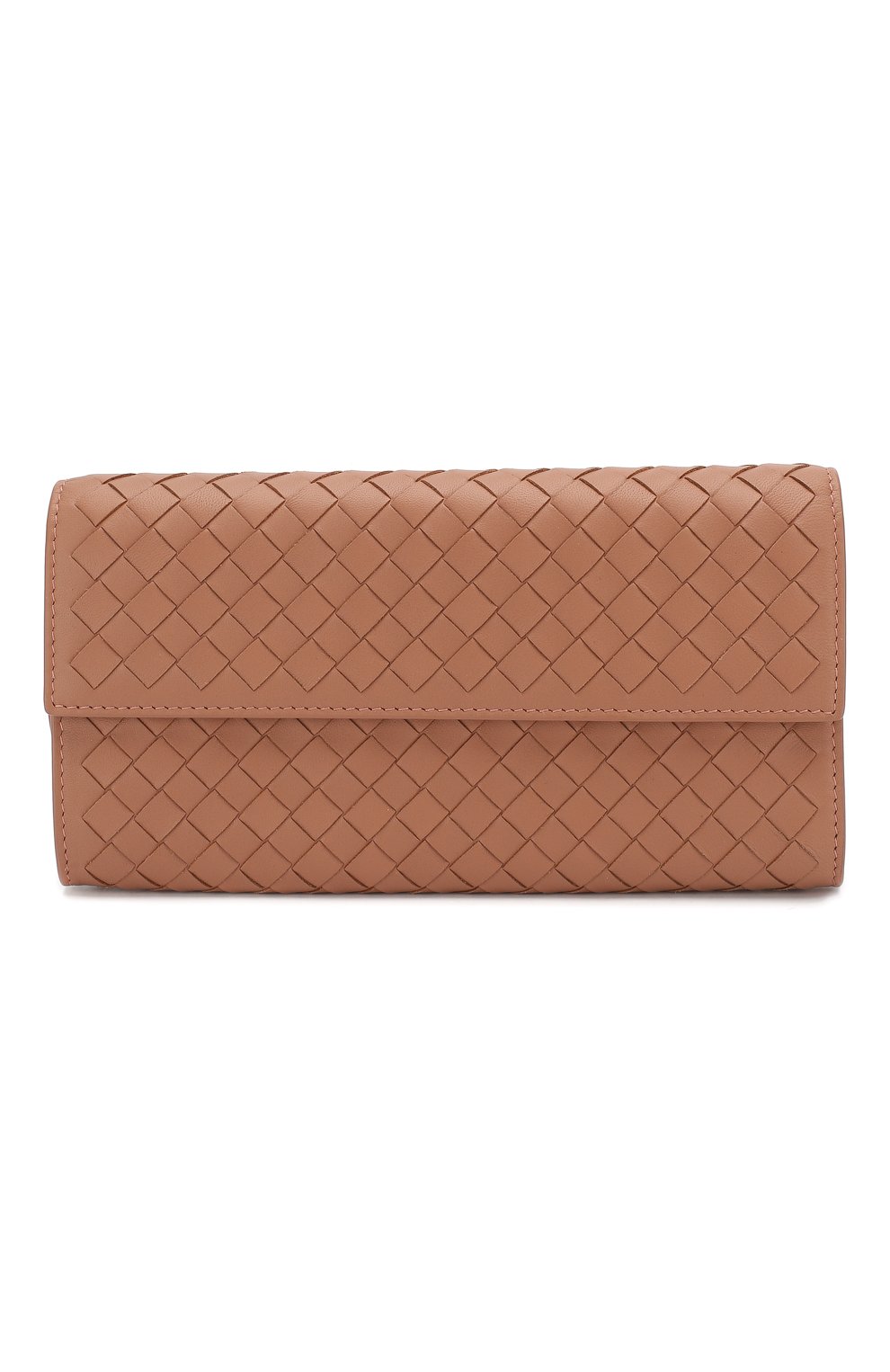 Кожаный кошелек Bottega Veneta розового цвета | Фото №1