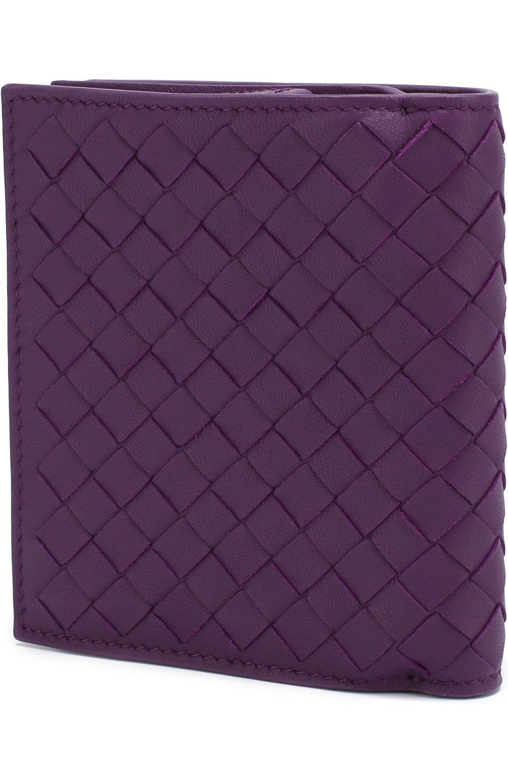 Кожаный кошелек с плетением intrecciato Bottega Veneta, сиреневого цвета, арт. 121059/V001N в ЦУМ | Фото №2 Кожаный кошелек с плетением intrecciato Bottega Veneta сиреневого цвета | Фото №2