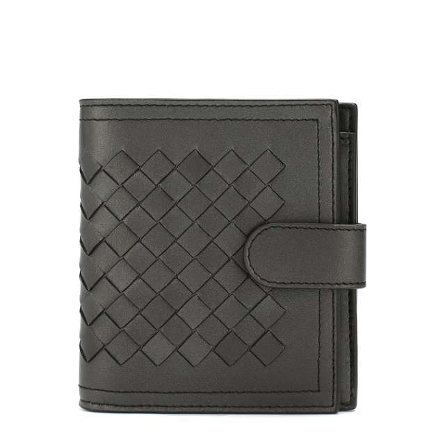 Кожаный кошелек с плетением intrecciato на кнопке Bottega Veneta 4665919