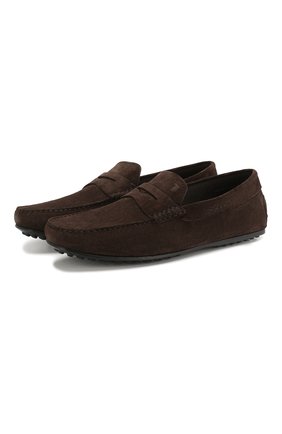 Мужские замшевые мокасины TOD’S темно-коричневого цвета по цене 35950 руб., арт. XXM0LR00011RE0 | Фото 1 Мужские замшевые мокасины TOD’S темно-коричневого цвета, арт. XXM0LR00011RE0 | Фото 1