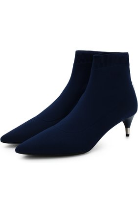 Текстильные ботильоны на каблуке kitten heel | Фото №1 Текстильные ботильоны на каблуке kitten heel | Фото №1