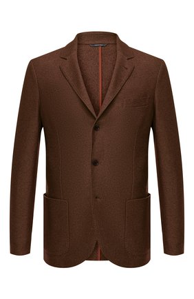 Мужской пиджак из смеси шелка и кашемира LORO PIANA коричневого цвета по цене 277000 руб., арт. FAI2572 | Фото 1 Мужской пиджак из смеси шелка и кашемира LORO PIANA коричневого цвета, арт. FAI2572 | Фото 1