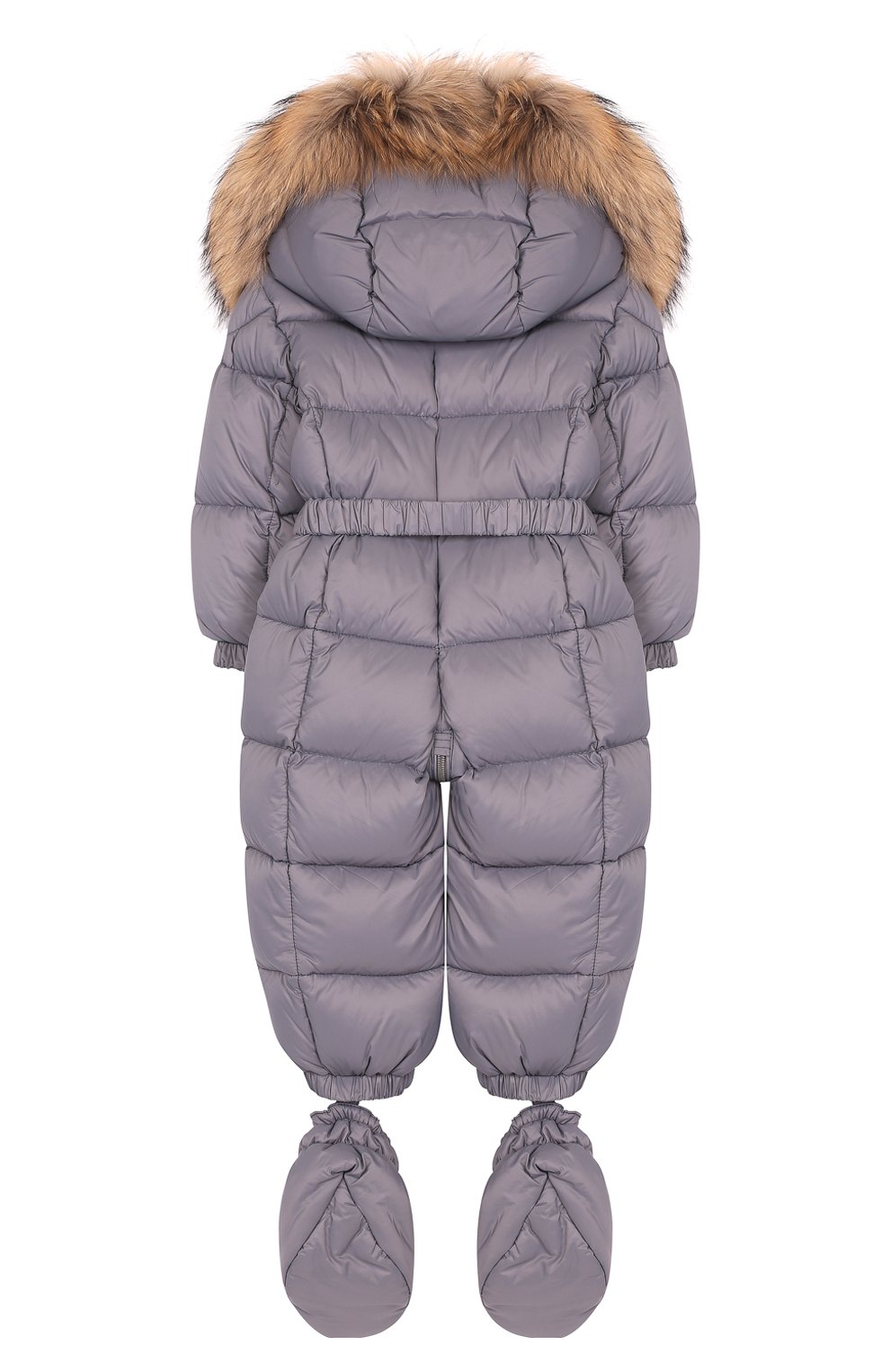 Детский комплект из пухового комбинезона и пинеток MONCLER ENFANT серого цвета по цене 44000 руб., арт. D2-951-14355-25-53079/3M-18M | Фото 2 Детский комплект из пухового комбинезона и пинеток MONCLER ENFANT серого цвета, арт. D2-951-14355-25-53079/3M-18M | Фото 2