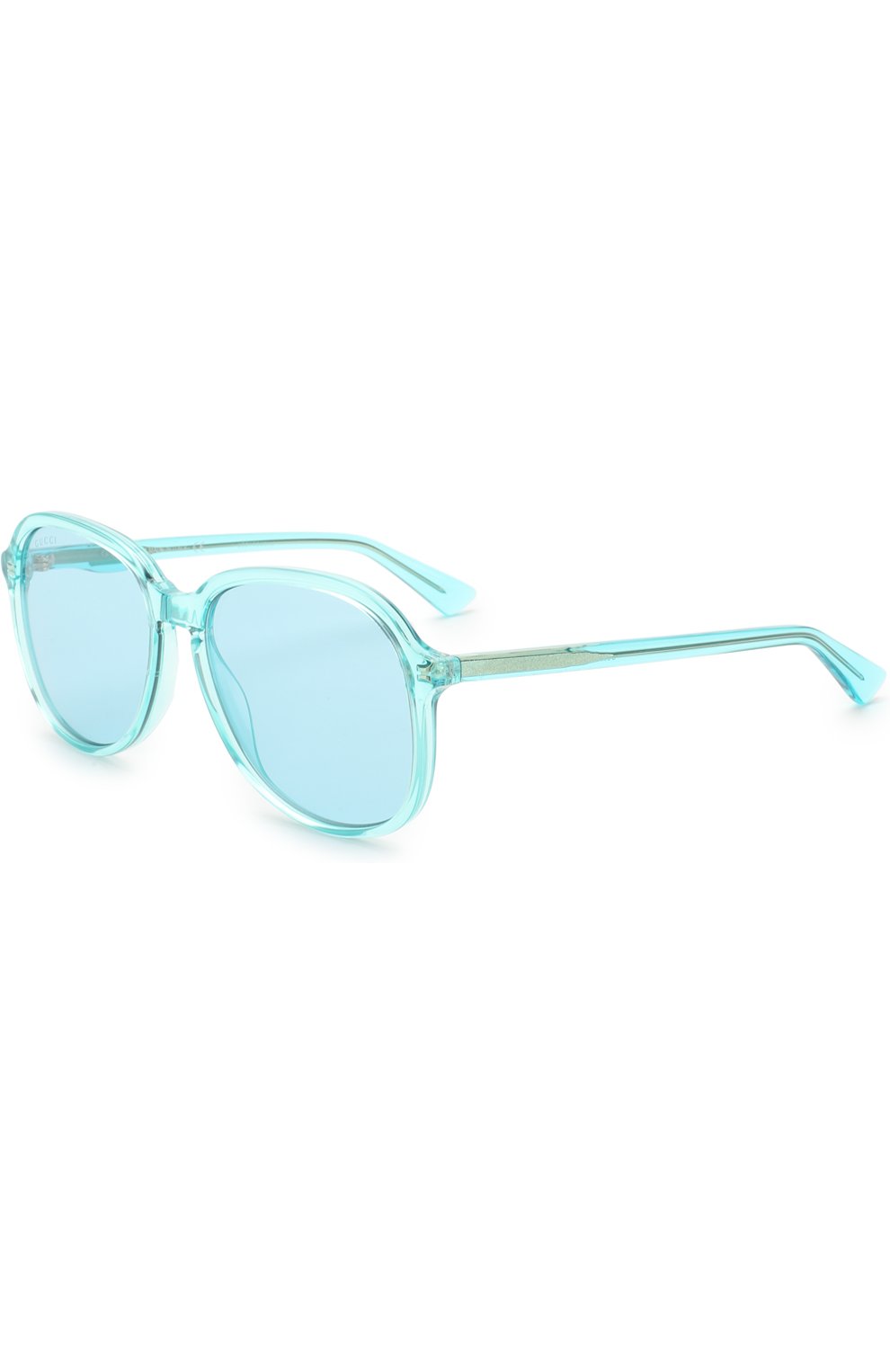 Женские солнцезащитные очки GUCCI голубого цвета, арт. GG0259 001 | Фото 1