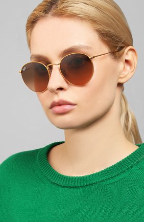 Женские солнцезащитные очки RAY-BAN коричневого цвета по цене 12500 руб., арт. 3447-9001A5 | Фото 2 Женские солнцезащитные очки RAY-BAN коричневого цвета, арт. 3447-9001A5 | Фото 2