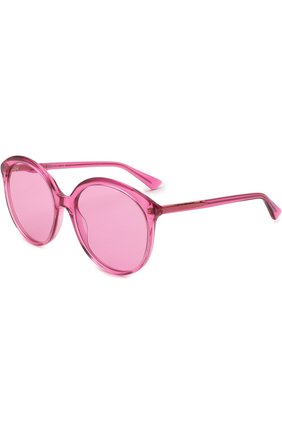 Женские солнцезащитные очки GUCCI розового цвета по цене 19400 руб., арт. GG0257 005 | Фото 1 Женские солнцезащитные очки GUCCI розового цвета, арт. GG0257 005 | Фото 1 (Тип очков: С/з)