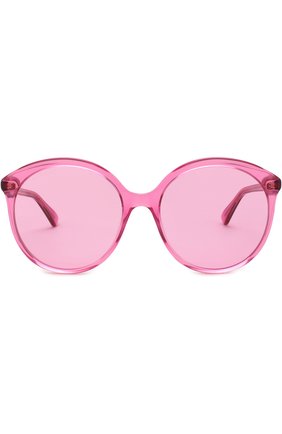 Женские солнцезащитные очки GUCCI розового цвета по цене 19400 руб., арт. GG0257 005 | Фото 3 Женские солнцезащитные очки GUCCI розового цвета, арт. GG0257 005 | Фото 3 (Тип очков: С/з)