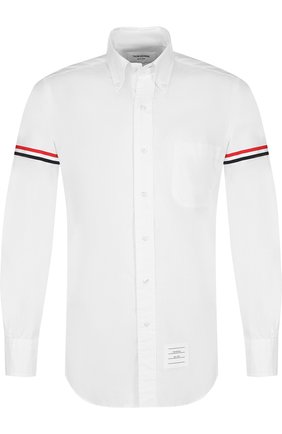 Хлопковая рубашка с воротником button down | Фото №1 Хлопковая рубашка с воротником button down | Фото №1