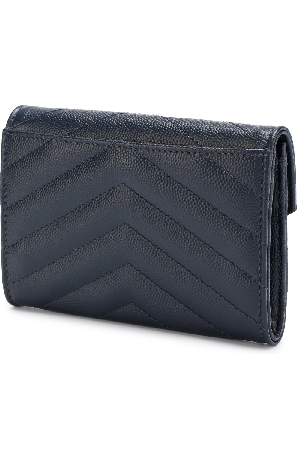 Кожаный кошелек Monogram Saint Laurent, темно-синего цвета, арт. 414404/B0W01 в ЦУМ | Фото №2 Кожаный кошелек Monogram Saint Laurent темно-синего цвета | Фото №2