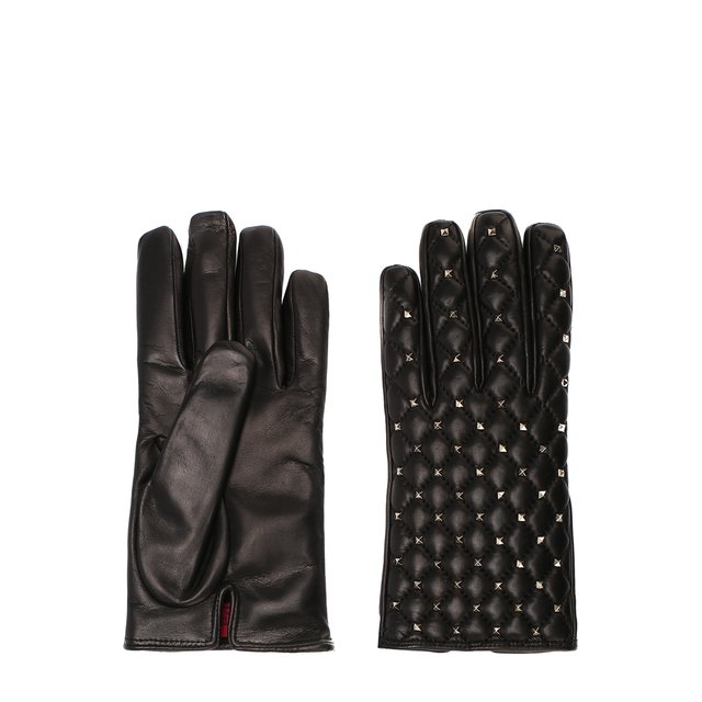 фото Кожаные перчатки valentino garavani rockstud spike valentino
