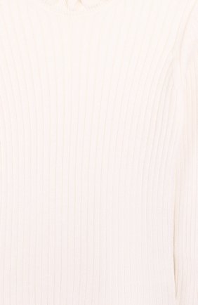 Детский пуловер из смеси хлопка и кашемира фактурной вязки DAL LAGO белого цвета, арт. R505/2925/7-XS | Фото 3 (Девочки Кросс-КТ: Пуловер-одежда; Рукава: Длинные; Принт: Без принта; Материал внешний: Хлопок; Статус проверки: Проверено; Ростовка одежда: 10 - 11 лет | 140 - 146см, 8 лет | 128 см, 13 - 15 лет | 158 см)
