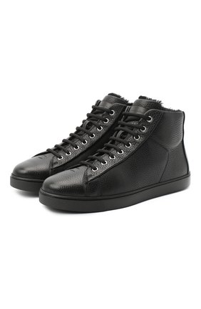 Женские кожаные кеды peter GIANVITO ROSSI черного цвета по цене 65550 руб., арт. S20386.W1BLK.B0XNER0 | Фото 1 Женские кожаные кеды peter GIANVITO ROSSI черного цвета, арт. S20386.W1BLK.B0XNER0 | Фото 1