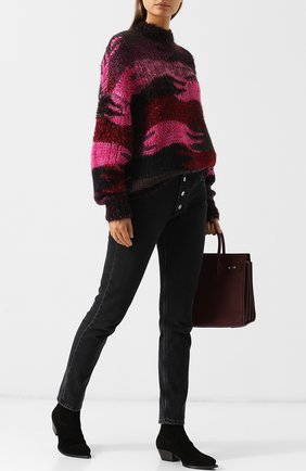 Женские замшевые ботинки lukas на низком каблуке SAINT LAURENT черного цвета по цене 63800 руб., арт. 532860/0NW00 | Фото 2 Женские замшевые ботинки lukas на низком каблуке SAINT LAURENT черного цвета, арт. 532860/0NW00 | Фото 2