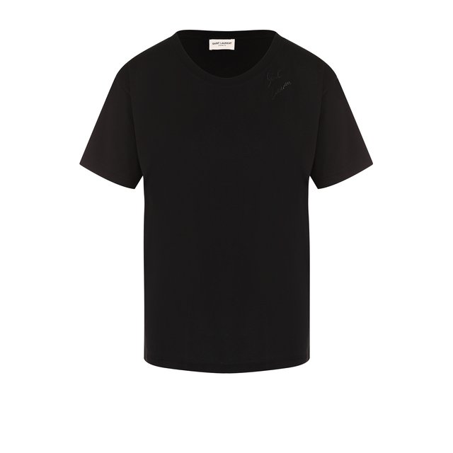 Хлопковая футболка с логотипом бренда Yves Saint Laurent 4814529